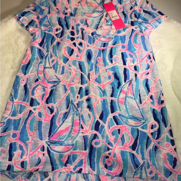 Lilly Pulitzer NWT Etta Top Reel Nauti $48 Size XXS ⚓️ - Picture 6 of 6